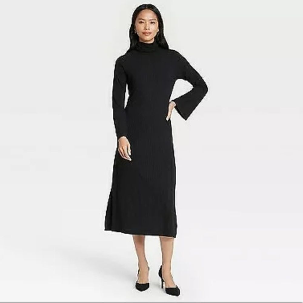 Who What Wear Bell Long Sleeve Sweater Dress